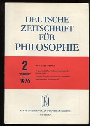 Bild des Verkufers fr Deutsche Zeitschrift fr Philosophie. 24. Jahrgang. Nr. 2 - 1976. zum Verkauf von Antiquariat Ralf Rindle