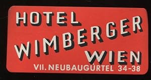 Kofferaufkleber: Hotel Wimberger - Wien.