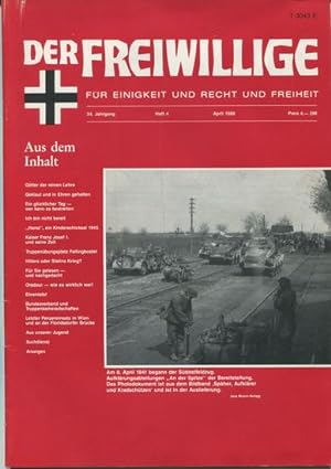 Der Freiwillige. Für Einigkeit und Recht und Freiheit. Heft 1, 2, 3, 4 und 9 - 1988.