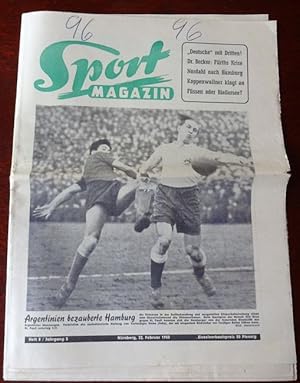 Bild des Verkufers fr Sport-Magazin. Die illustrierte Wochen-Rundschau. Heft 8 - 22. Februar 1950. 5. Jahrgang. zum Verkauf von Antiquariat Ralf Rindle