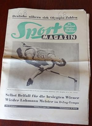 Immagine del venditore per Sport-Magazin. Die illustrierte Wochen-Rundschau. Heft 32 - 10. August 1949. 4. Jahrgang. venduto da Antiquariat Ralf Rindle