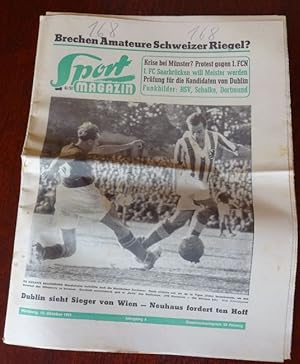 Bild des Verkufers fr Sport-Magazin. Die illustrierte Wochen-Rundschau. Heft 41 - 10. Oktober 1951. 6. Jahrgang. zum Verkauf von Antiquariat Ralf Rindle