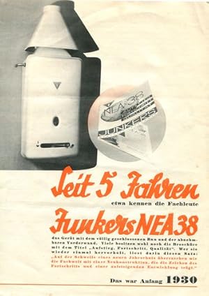 Junkers NEA 38. Gaswasserheizgerät. 1939.