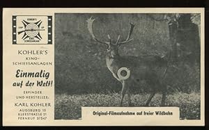 Reklame: Kohler`s Kino-Schiessanlagen. Einmalig auf der Welt! - Oktoberfest, München 1955.