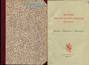 Blätter der deutschen Theater in Prag. Opernhaus - Ständetheater - Kammerspiele. Heft 1, 3, 4. 19...