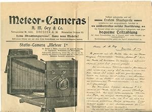 Camera-Grossvertrieb "Union" - Meteor - Prospekt 1905.