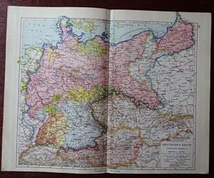 Bild des Verkufers fr Landkarte: Deutsches Reich, Politische bersicht - 1928. Mastab: 1: 4.600 000. zum Verkauf von Antiquariat Ralf Rindle