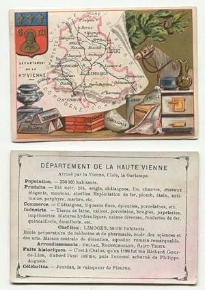 Département de la Haute Vienne. Chromolithografie.