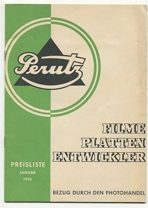 Perutz: Filme, Platten, Entwickler - Preisliste Januar 1950.