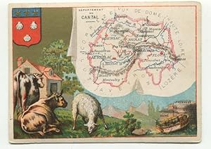 Département du Cantal. Chromolithografie.