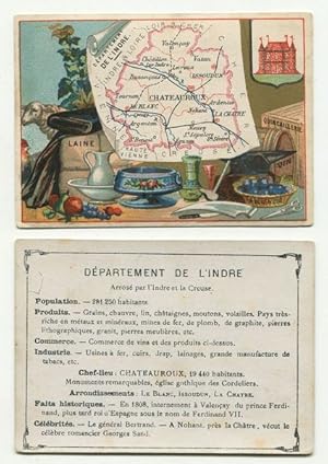 Département de L`Indre. Chromolithografie.