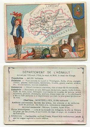 Département de L`Hérault. Chromolithografie.