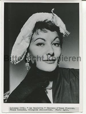 Pressefoto: Emma Pierron - "La Roulette" Chapeau - 1951.