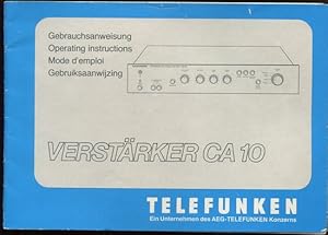 Telefunken Verstärker CA 10. Gebrauchsanweisung.