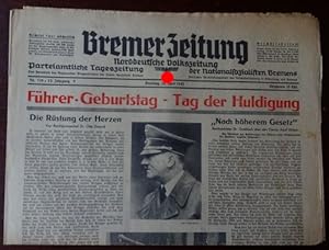 Bremer Zeitung - Norddeutsche Volkszeitung. Parteiamtliche Tageszeitung. Nr. 110. 20. April 1943....