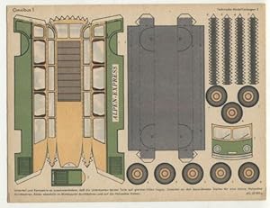 Bild des Verk�ufers f�r Bastelbogen: Omibus 1. Technische Modellierbogen 5. zum Verkauf von Antiquariat Ralf Rindle