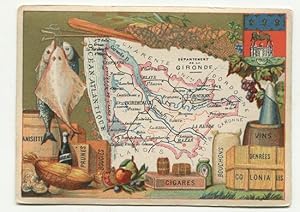 Département de la Gironde. Chromolithografie.