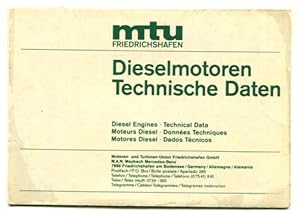 mtu Friedrichshafen: Dieselmotoren Technische Daten / Technical Data.