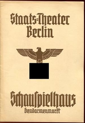 Imagen del vendedor de Der Siebenjhrige Krieg. Programmheft. Staats-Theater Berlin, Schauspielhaus am Gendarmenmarkt. 20. Mai 1938. a la venta por Antiquariat Ralf Rindle