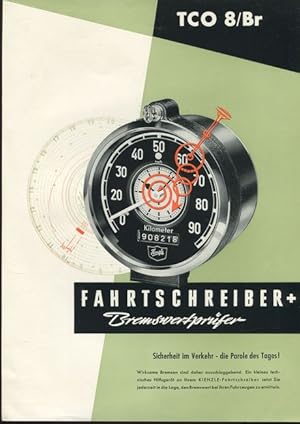 Bild des Verkufers fr Prospekt: Kienzle Fahrtschreiber und Bremswertprfer TCO 8/Br. zum Verkauf von Antiquariat Ralf Rindle