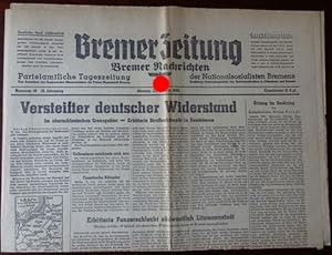 Bremer Zeitung - Bremer Nachrichten. Parteiamtliche Tageszeitung der Nationalsozialisten Bremens....