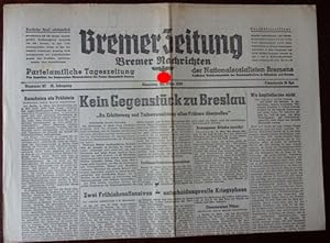 Bremer Zeitung - Bremer Nachrichten. Parteiamtliche Tageszeitung der Nationalsozialisten Bremens....