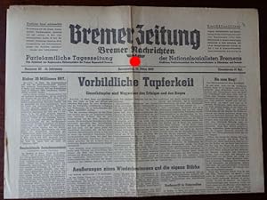 Bremer Zeitung - Bremer Nachrichten. Parteiamtliche Tageszeitung der Nationalsozialisten Bremens....