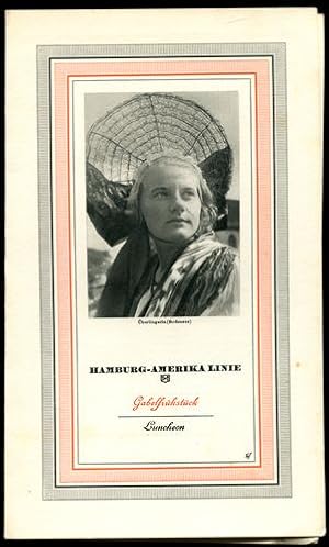 Immagine del venditore per An Bord der "Deutschland", 14. April 1939. Speisekarte: Gabelfrhstck / Luncheon. venduto da Antiquariat Ralf Rindle