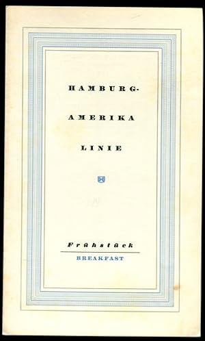 Imagen del vendedor de An Bord der "Deutschland", 18. April 1939. Speisekarte: Frhstck / Breakfast. a la venta por Antiquariat Ralf Rindle