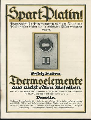 Imagen del vendedor de Prospekt: Spart Platin! Optische Pyrometer. a la venta por Antiquariat Ralf Rindle