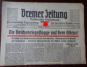 Bremer Zeitung - Norddeutsche Volkszeitung. Parteiamtliche Tageszeitung für den Kreis Bremen-Lesu...