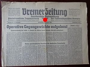 Bremer Zeitung - Norddeutsche Volkszeitung. Parteiamtliche Tageszeitung. Nr. 45. 22. Februar 1945...