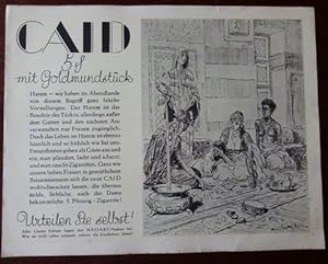 Werbeblatt 5: Caid 5 Pfg. mit Goldmundstück.