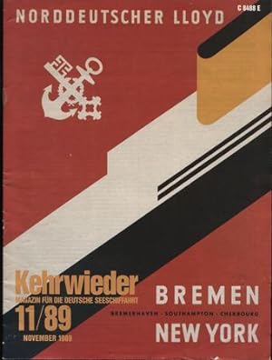 Kehrwieder. Magazin für die Deutsche Seeschiffahrt. November 1989.