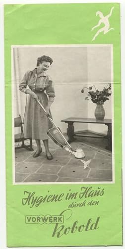 Bild des Verkufers fr Vorwerk Kobold Werbeprospekt "Hygiene im Haus durch den Vorwerk Kobold" - 1955. zum Verkauf von Antiquariat Ralf Rindle