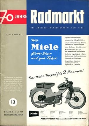 Radmarkt. Die Zweirad-Fachzeitschrift seit 1886. 1. Juli 1959.