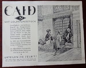 Werbeblatt 4: Caid 5 Pfg. mit Goldmundstück.