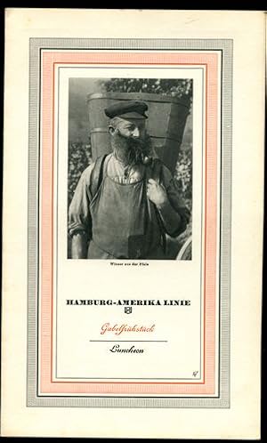 Imagen del vendedor de An Bord der "Hamburg", 6. Mai 1939. Speisekarte: Gabelfrhstck / Luncheon. a la venta por Antiquariat Ralf Rindle