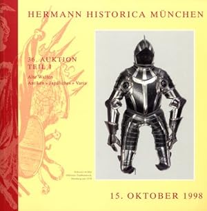 Image du vendeur pour Hermann Historica - 36. Auktion Teil I.: Alte Waffen, Antiken, Jagdliches, Varia. 15. Oktober 1998. mis en vente par Antiquariat Ralf Rindle