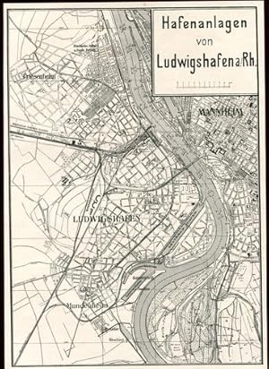 Plan: Die Hafenanlagen von Ludwigshafen a. Rhein. Maßstab 1 : 25 000.