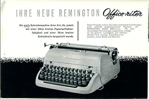 Imagen del vendedor de Remington Office-Writer Schreibmaschine. Prospekt a la venta por Antiquariat Ralf Rindle