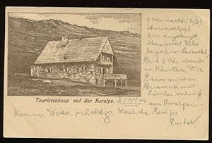 Bild des Verkufers fr Postkarte: Touristenhaus auf der Koralpe. zum Verkauf von Antiquariat Ralf Rindle