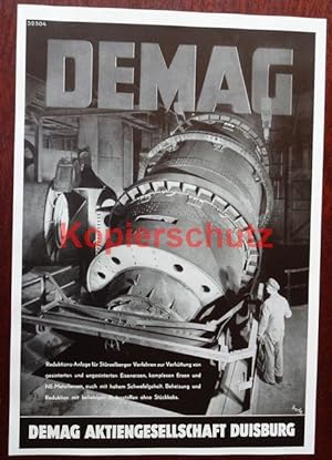 Seller image for Werbeanzeige: DEMAG: Reduktions-Anlage fr Strzelberger Verfahren. - 1941. for sale by Antiquariat Ralf Rindle