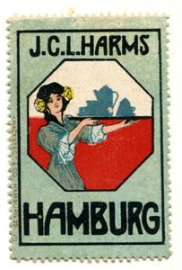Reklamemarke: J. C. L. Harms, Hamburg.