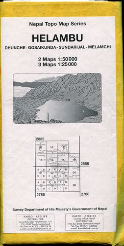 Helambu. Dhunche - Gosaikunda - Sundarijal - Melamchi. 3 Maps 1 : 50 000, 2 Maps 1 : 25 000. Nepa...