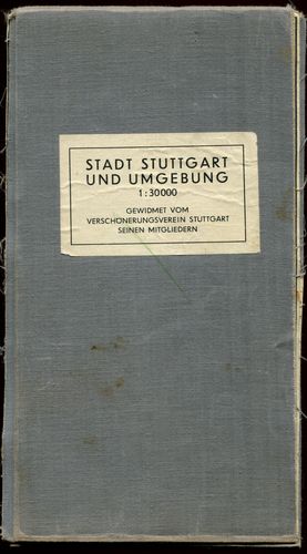 Stadt Stuttgart und Umgebung. Maßstab: 1 : 30.000.