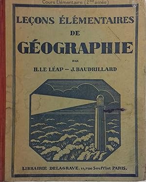 Seller image for Leons lmentaires de gographie. Cours lmentaire 2e anne. for sale by Librairie Et Ctera (et caetera) - Sophie Rosire