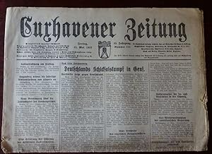 Cuxhavener Zeitung: Freitag, 12. Mai 1933. Schlagzeile: Deutscher Schiksalskampf in Genf.