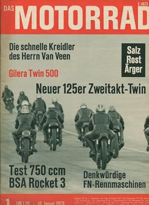 Das Motorrad. Technik, Wirtschaft, Sport. Die Deutsche Motorrad-Zeitschrift. 1970 - 4 Hefte. Heft...