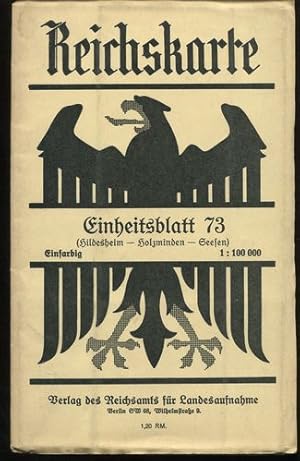 Reichskarte. Einheitsblatt 73: Hildesheim - Holzminden - Seesen. Maßstab: 1 : 100.000. Einfarbig.